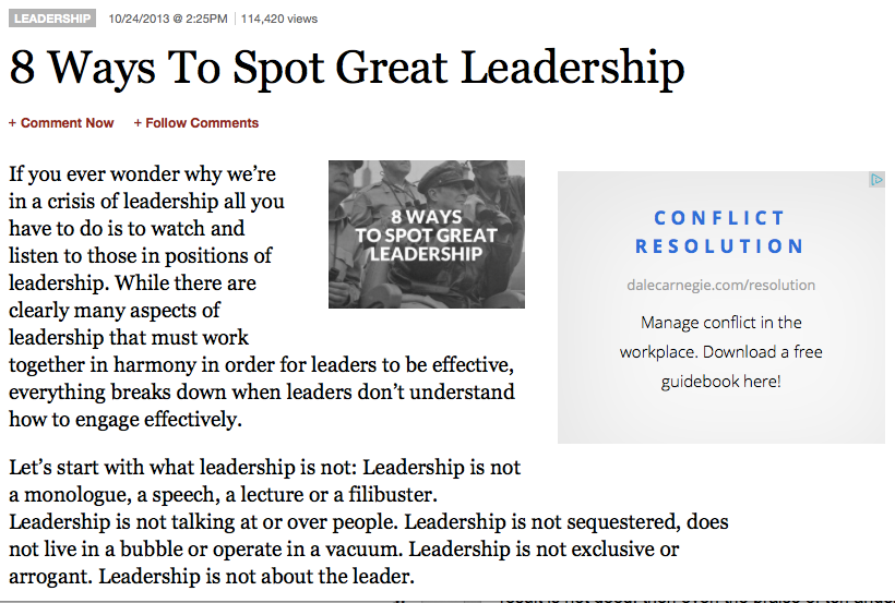 8 Ways to Spot Great Leadershp